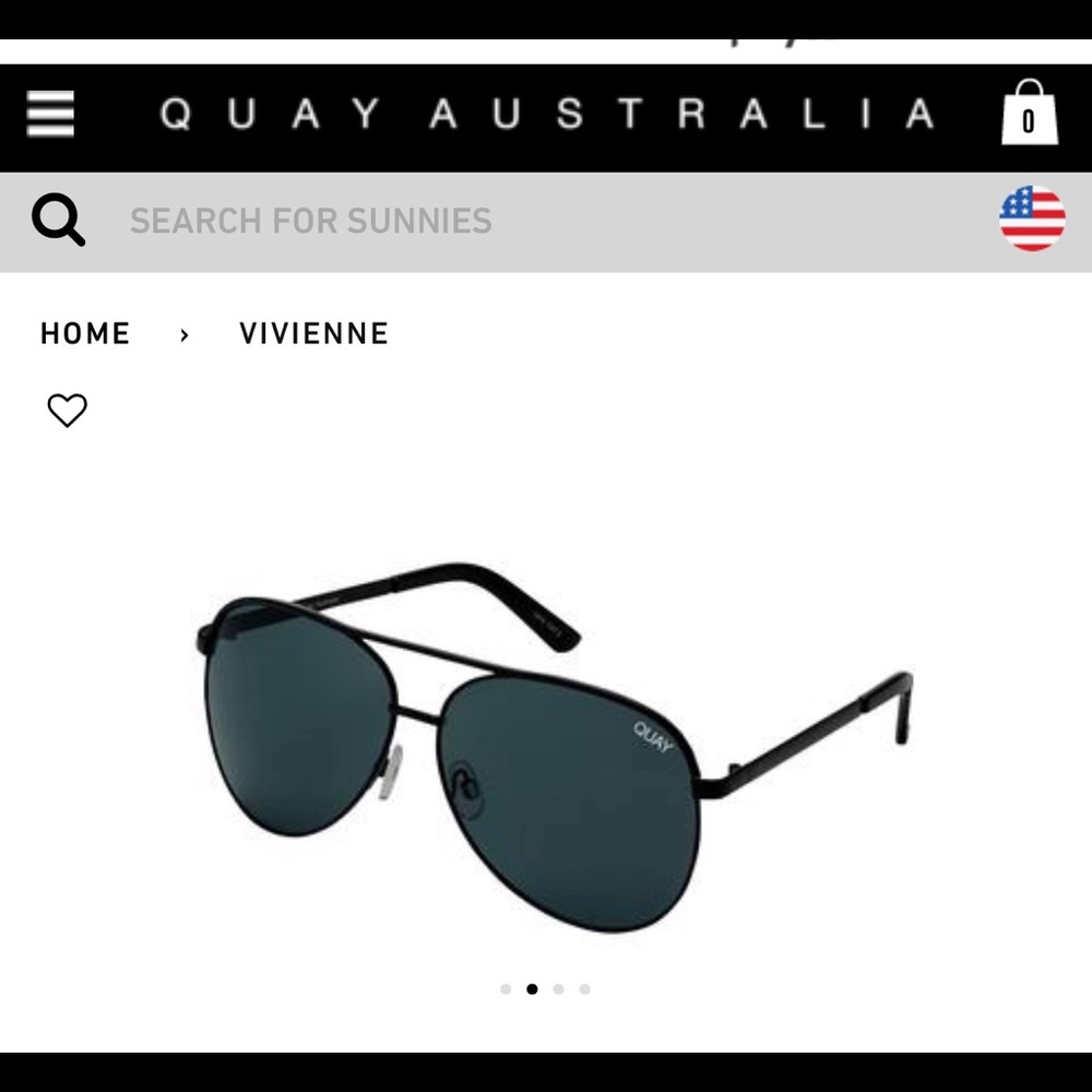 Quay Australia “Vivienne” black aviators